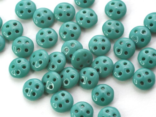 30 st Czechmates QuadraLentils, 6x2 mm, Persian Turquoise