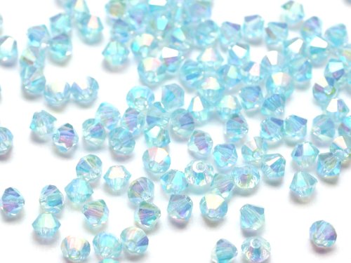 50 st Delara Crystal MC Bicone, 3 mm, Aquamarine 2xAB