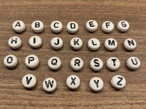 26 st bokstver, A-Z , 7 mm