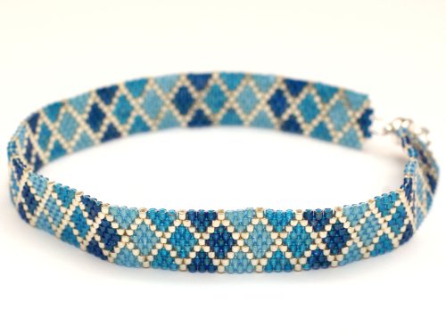 KIT (Inget mnster) Material till Odd Peyote, Azure