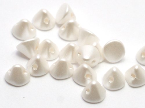20 st Button Beads, 4 mm, Pastel White