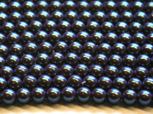 30 st Preciosa Nacre Pearl, 4 mm, Pearlscent Violet