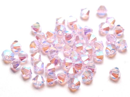 50 st Preciosa MC Bicone, 4 mm, Pink Sapphire 2xAB