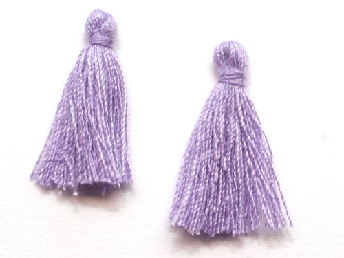 1 st Mini Cotton Tassel, ca 1,7 cm, Lila