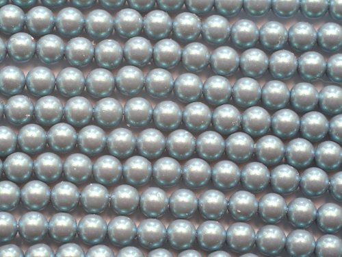 30 st Preciosa Nacre Pearl, 4 mm, Pearlscent Blue