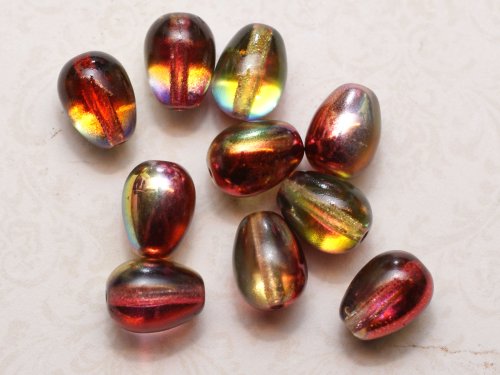 2 st droppar 11x8 mm, Crystal Magic Apple
