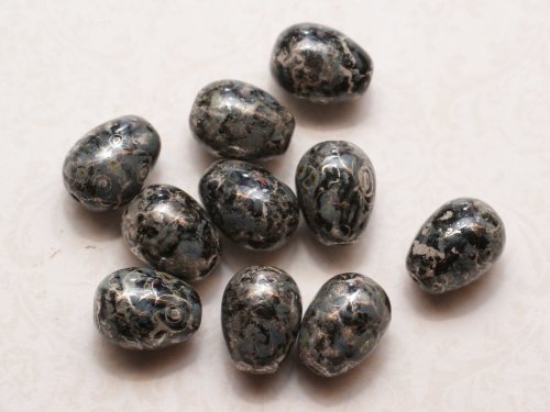 2 st droppar 11x8 mm, Jet Picasso