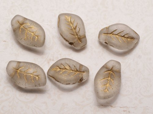 1 st Lv 9 x 14 mm, Crystal Gold Painted Matted