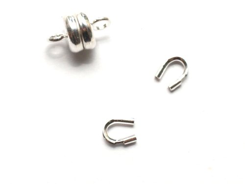 2 wireguards, 1 magnetls 6 mm, Silverplated