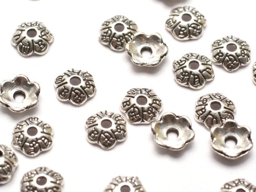 20 st prlkpor, 6x2 mm, Antik silver