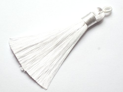 1 st Tassel, ca 80x8 mm, White