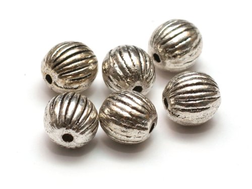 15 st metallkulor, 7 mm, Antikt silverf�rgade