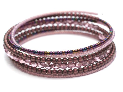 Kit. Memorywirearmband, Flamingo Metallic, 6,3 cm