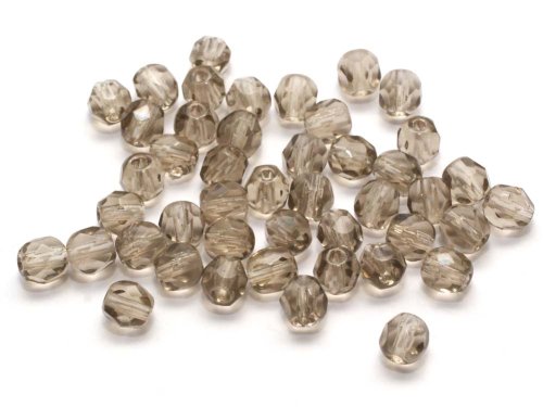 50 st Firepolished, 5 mm, Black Diamond