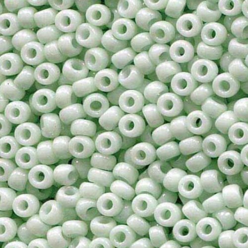10 g 11/0 Seedbeads, Opaque Light Mint