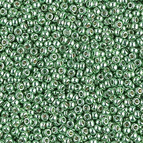 10 g 15/0 Seedbeads, Duracoat Galvanized Mint