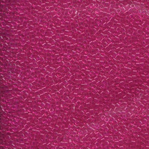 5 g 11/0 Delicas, Transparent Fuchsia Dyed