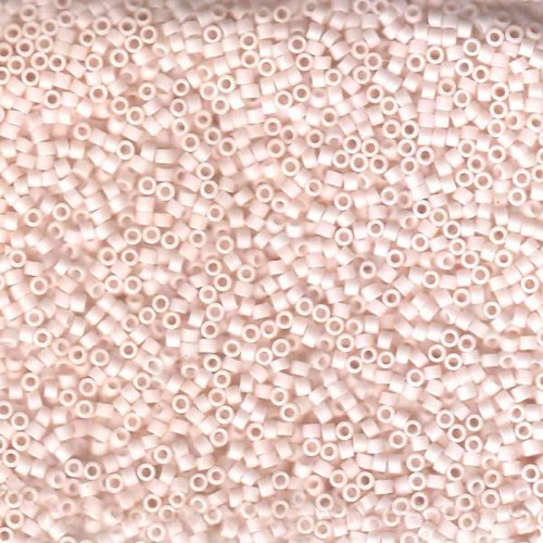 5 g 11/0 Delicas, Matted Opaque Bisque White