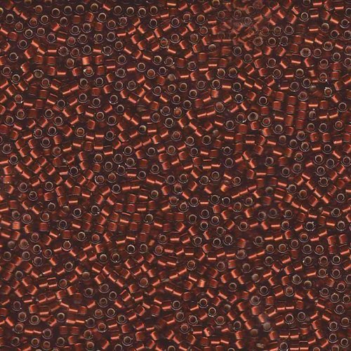 5 g 11/0 Delicas, Silverlined Glazed Dark Topaz