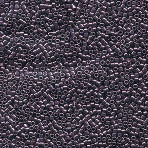 5 g 11/0 Delica, Nickel Plated Dyed Plum OBS! Inneh�lle