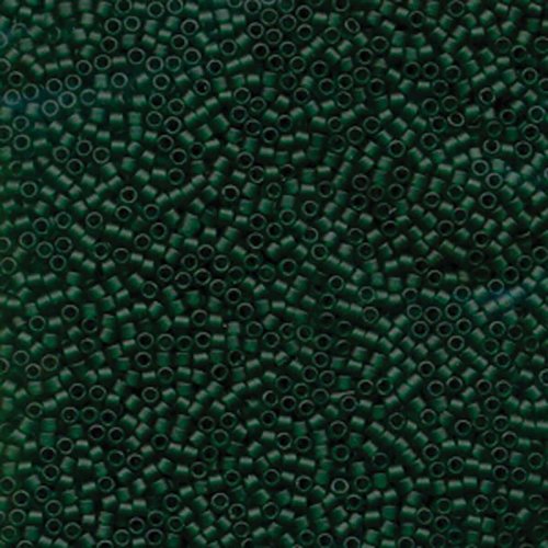 5 g 11/0 Delicas, Matted Transparent Dark Green