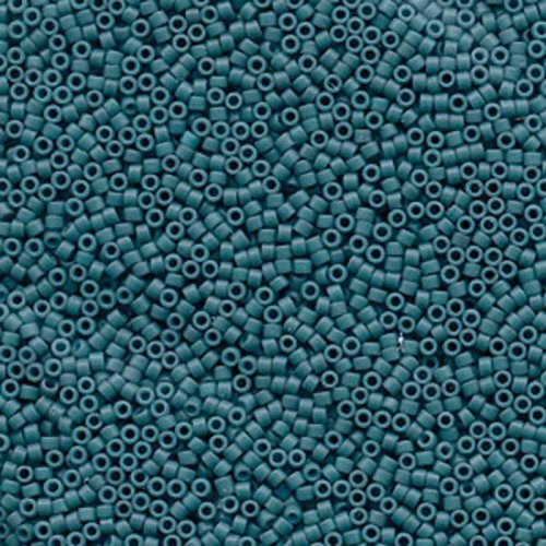 5 g 11/0 Delica, Dyed Grey Blue Matted