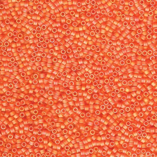 5 g 11/0 Delica, Matte Orange AB