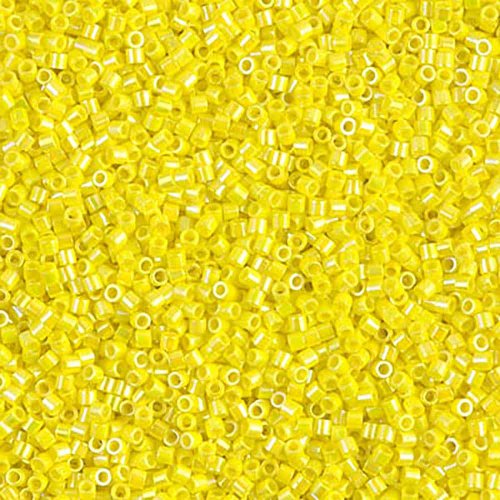 2 g 15/0 Delicas, Opaque Yellow AB