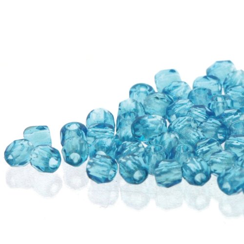 50 st Firepolished 2 mm, Aqua