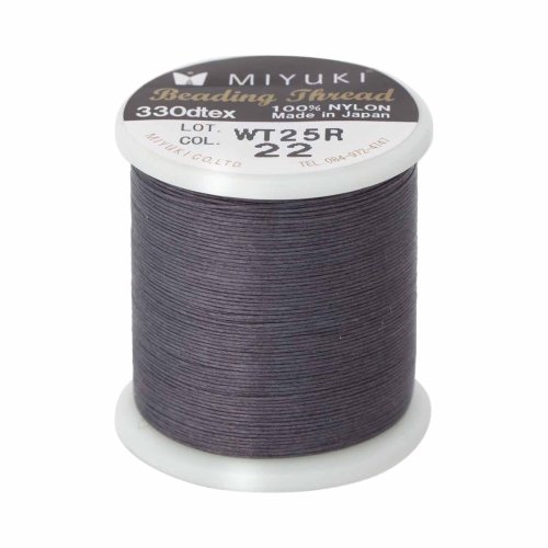 50 m Miyuki Beadingthread, ca 0,2 mm, Slate Blue