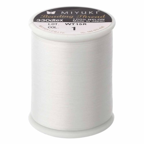 500 m Miyuki Beadingthread, ca 0,2 mm, White