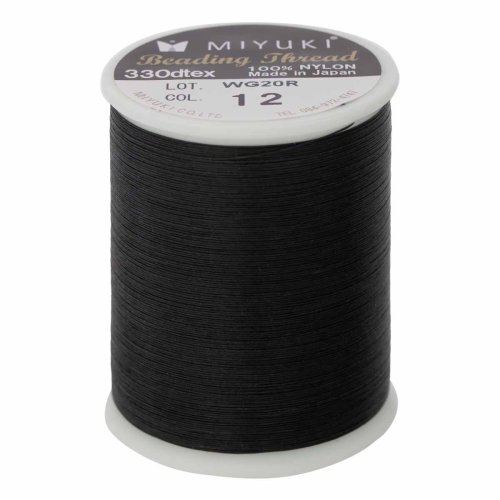 500 m Miyuki Beadingthread, ca 0,2 mm, Black
