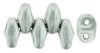 10 g Miniduo, 2 x 4 mm, Matte - Metallic Silver