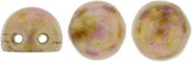 10 st 2-hls cabochoner, 7 mm, Luster Opaque Rose/Gold Topaz