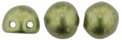 10 st 2-h�ls cabochoner, 7 mm, Sueded Gold Fern
