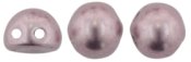10 st 2-h�ls cabochoner, 7 mm, Sueded Gold Blackened Pearl