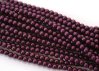  120 st 4 mm runda glasprlor i prlemor, Matted Grape Satin 