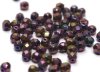 50 st 4 mm Firepolished, Jet Purple Iris