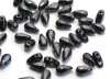 30 st DropDuo, 3x6 mm, Jet Hematite