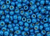 10 g 11/0 TOHO Seedbeads, PF- Matte Galvanized  Carribean Blue