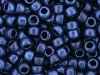 10 g 8/0 TOHO Seedbeads, Hybrid Metallic Suede Blue