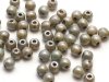 100 st runda, 3 mm, Chalk White Blue Luster
