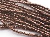 50 st Firepolished 2 mm, Jet Bronze