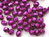 50 st Firepolished, 4 mm, Jet Heavy Metal Fuchsia