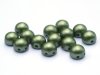  10 st 2-hls cabochoner, 6 mm, Pastel Olivine 