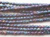 50 st Firepolished 2,5 mm, Matte Iris Blue