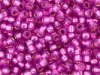 10 g 15/0 TOHO Seedbeads, Silverlined Milky Hot Pink