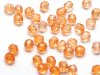 50 st 4 mm Firepolished, Coated Light Orange