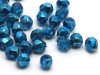 50 st Firepolished, 3 mm, Crystal Aqua Metallic Ice