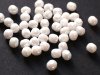 50 st 4 mm Firepolished, Chalk White Shimmer